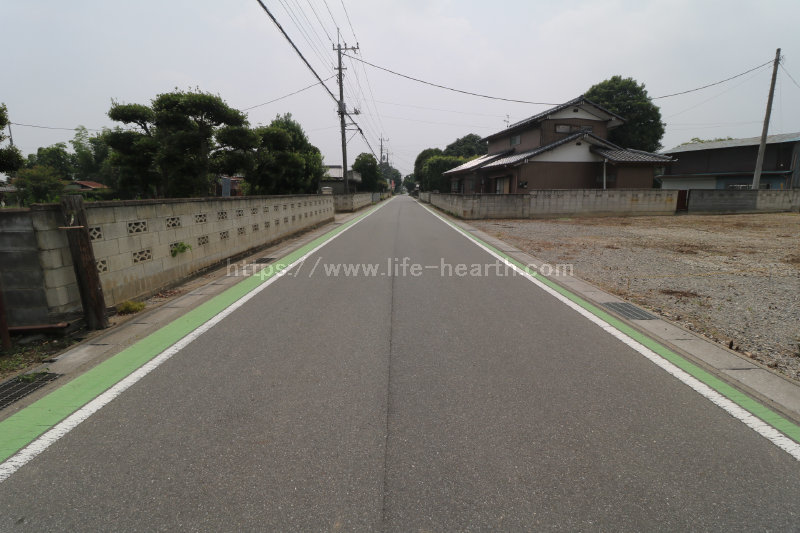 北側接道道路状況