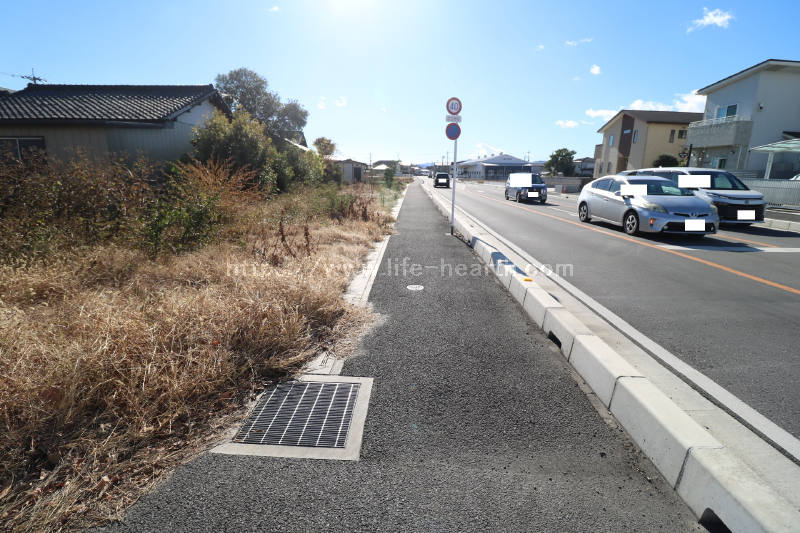 西側接道道路状況