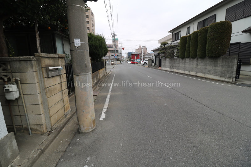 東南側接道道路状況