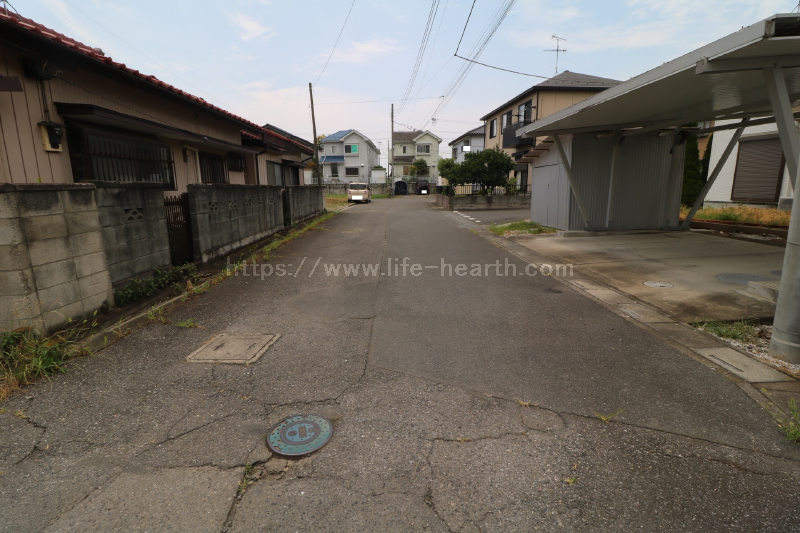 北側接道道路状況