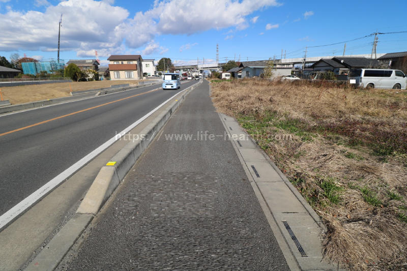西側接道道路状況