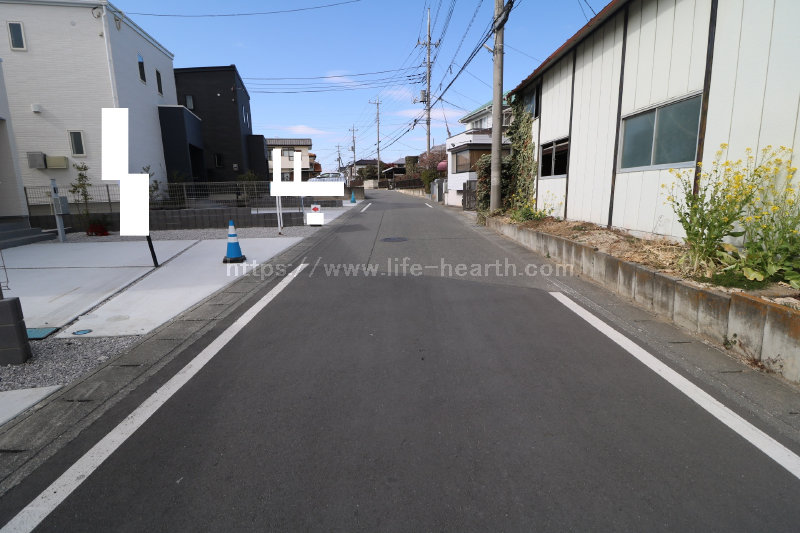 北側接道道路状況