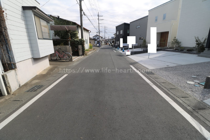 北側接道道路状況