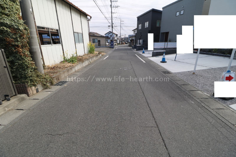 北側接道道路状況