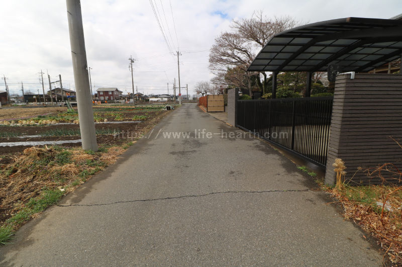 南側接道道路状況