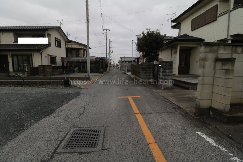 西側接道道路状況