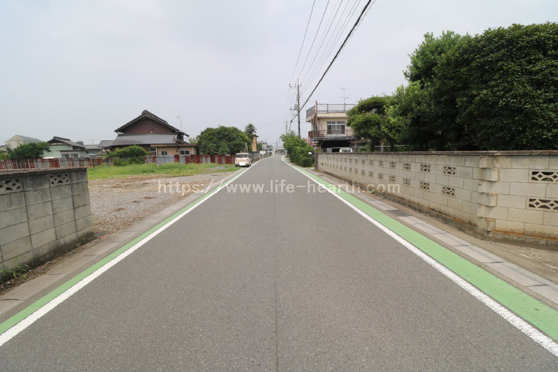 北側接道道路状況