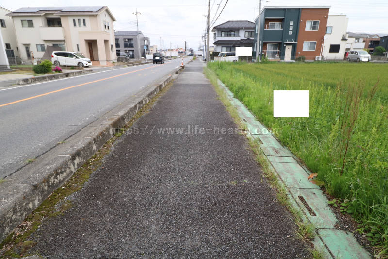 西側接道道路状況