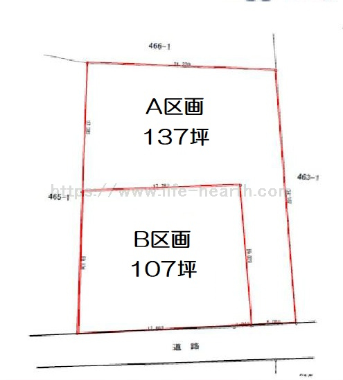 ���a���w�Z��@���y�n�@<br />�{���s���ʒ�����464�̈ꕔ�y�S�Q���z